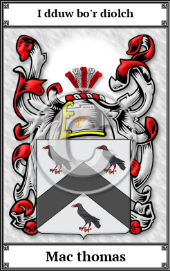 Mac thomas Family Crest Download (JPG)  Book Plated - 150 DPI